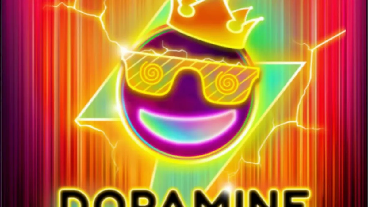Dopamine Rush Dice neon arcade slot interface